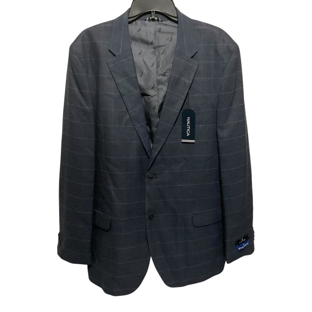 Nautica Men’s Modern Fit Stretch Suit Jacket Blue Size 46L